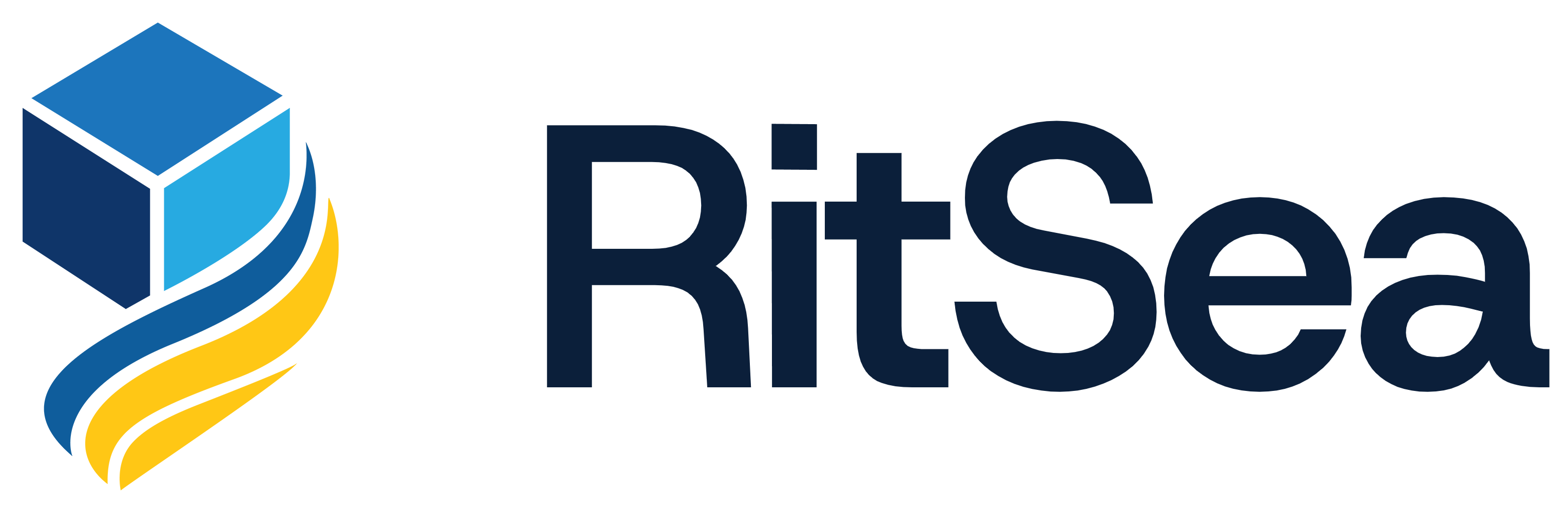 The RitSea logo: the mark beside the name RitSea in dark blue